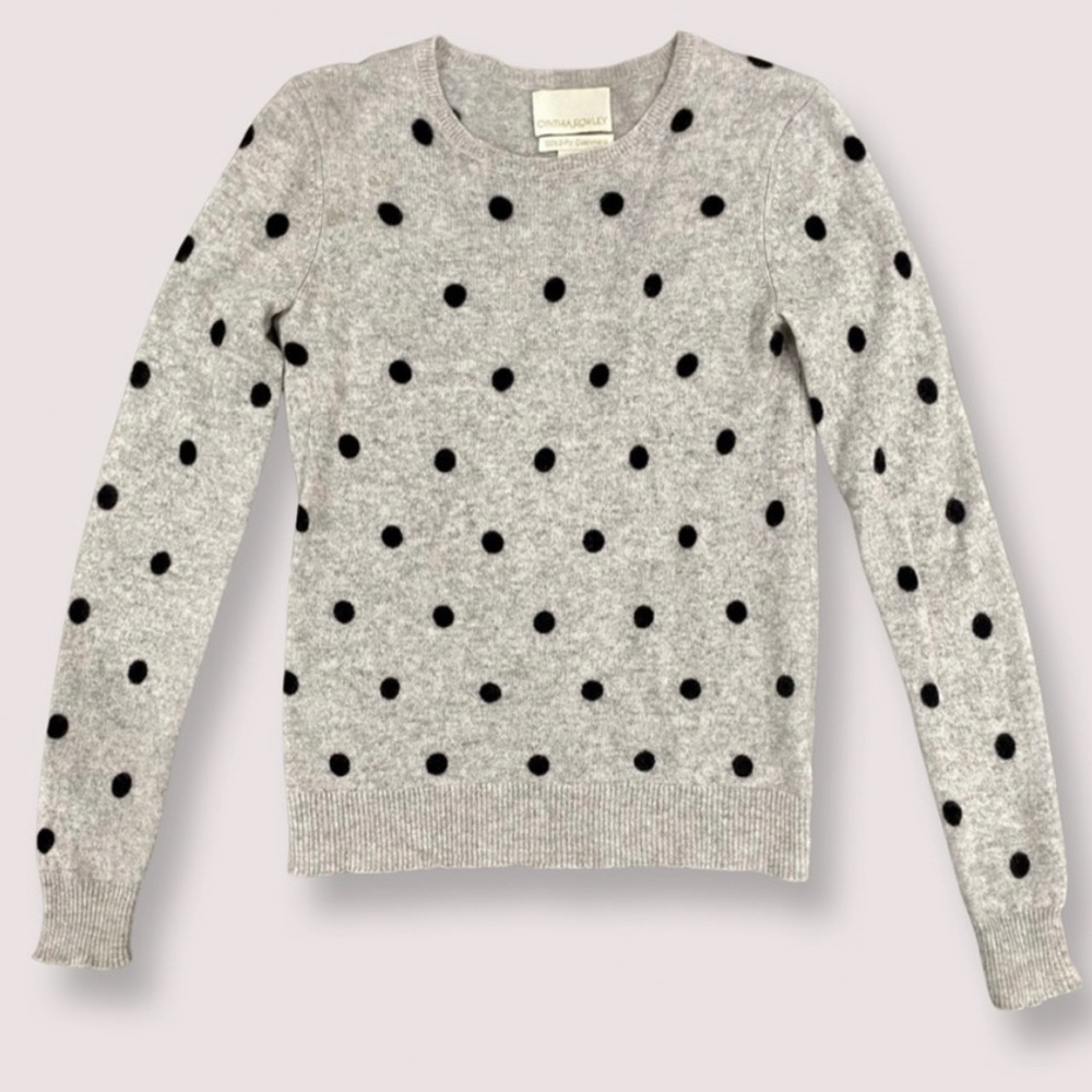 Cynthia Rowley Cashmere Polka Dot Sweater